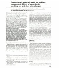 Evaluation of materials used for bedding encasement foto eerste pagina