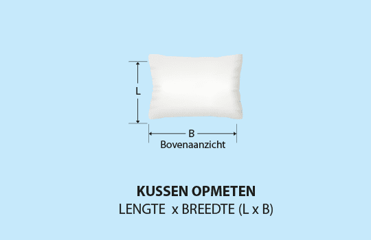 hulp bij maat bepalen anti allergie kussensloop